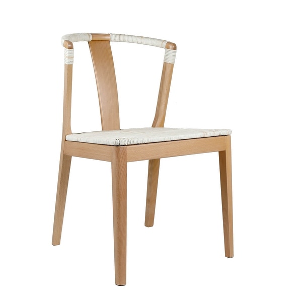 Fishel Solid Natural Wood Dining Chair - Overstock - 34532987