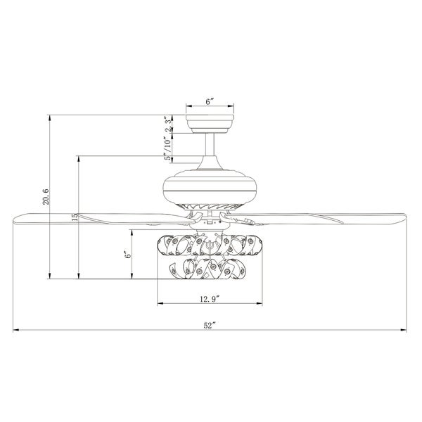 Paz Satin Bronze 52-Inch 5-Blade Lighted Ceiling Fan | Overstock.com S