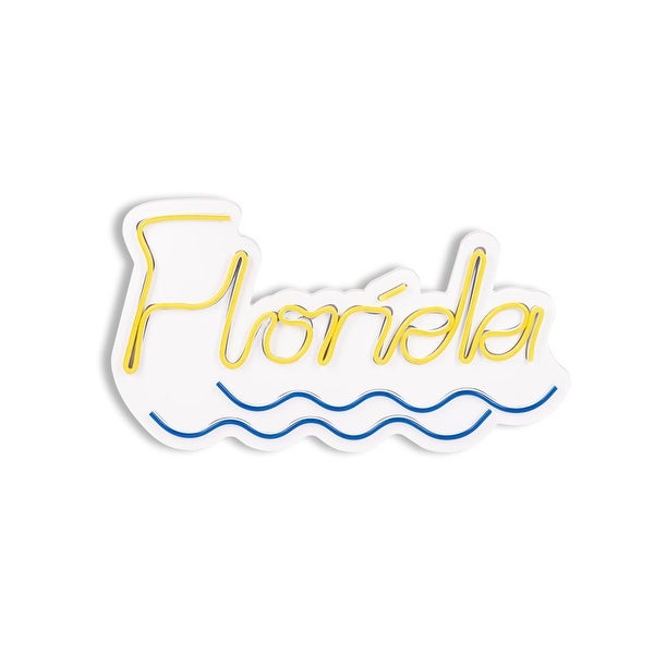 16.9 US Novelty Florida Led Neon Sign Wall Décor - Overstock - 368923