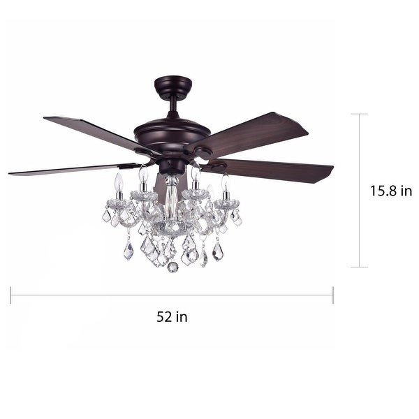 Warehouse of Tiffany Havorand 5-blade Ceiling Fan - Brown | Overstock.