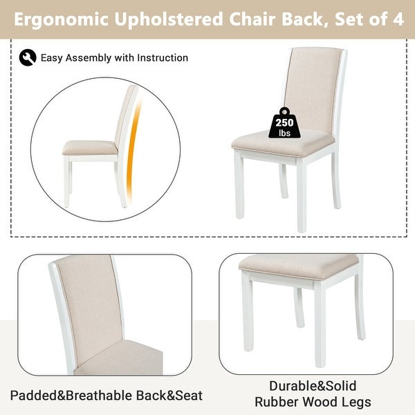 Modern 4-Piece Wood Full Back Dining Chairs - Overstock - 37398553