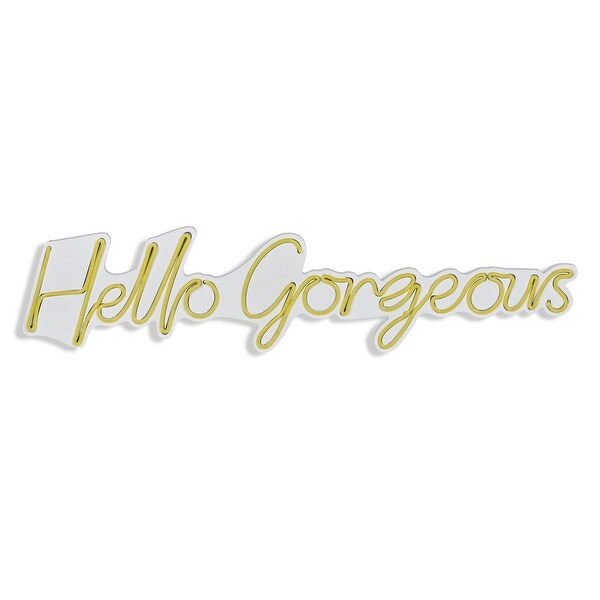 29.5 Novelty Hello Gorgeous Led Neon Sign Wall Décor - Overstock - 36