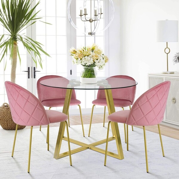 Modern Velvet Dining Chair (Set of 4 ) - Overstock - 35504817