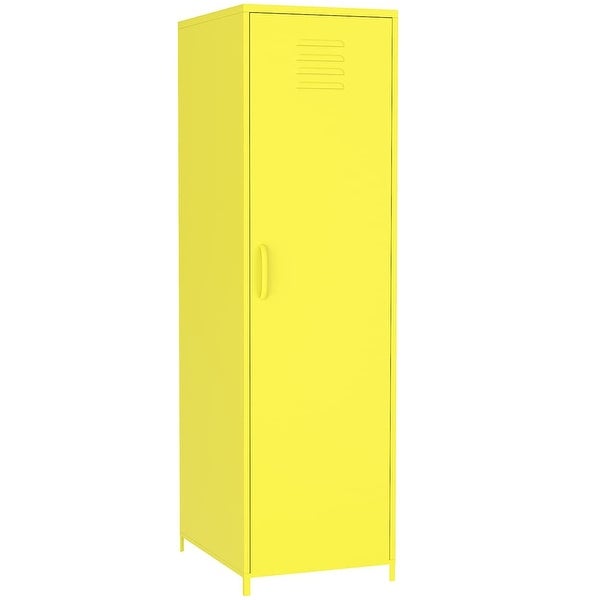 Metal Armoires Locker Cabinet for Kid with Hanging Rod and Shelves - -