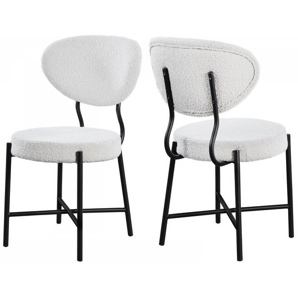 Allure Boucle Fabric Dining Chair - Overstock - 36372533