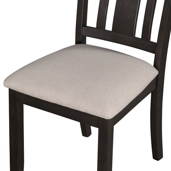 Industrial Style Wooden Dining Chairs with Ergonomic Design & Solid Wo