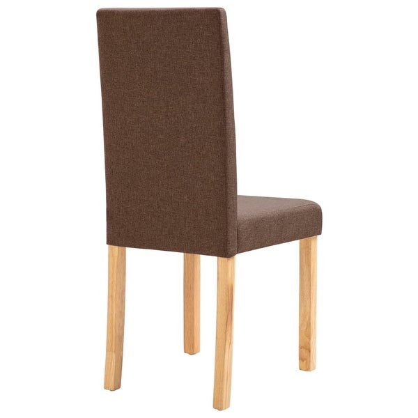 Dining Chairs 4 pcs Brown Fabric - Overstock - 36213308