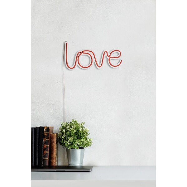 14.6 Novelty Love Led Neon Sign Wall Décor - Overstock - 36874682