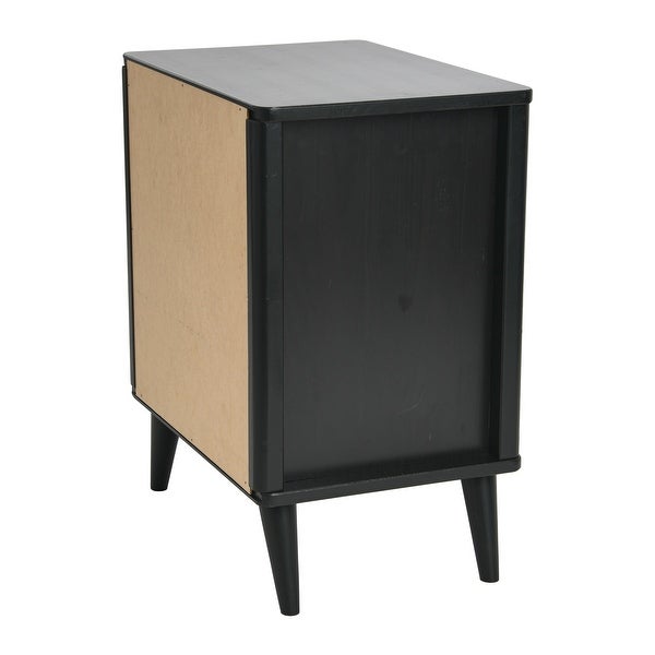 Solid Wood Nightstand with 2 Storage Drawers - - 37176442