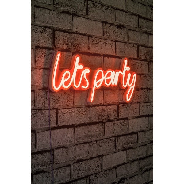 20.1 Novelty Lets Party Led Neon Sign Wall Décor - 0.8