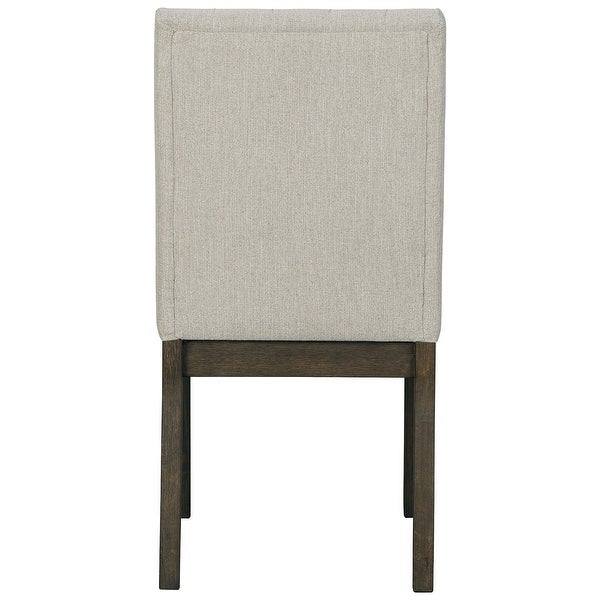 Dellbeck Casual Dining Upholstered Side Chair Set of 2, Beige - Standa