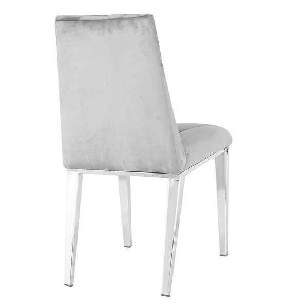 2pcs Modern Luxury Velvet Upholstered Dining Chairs - Overstock - 3589