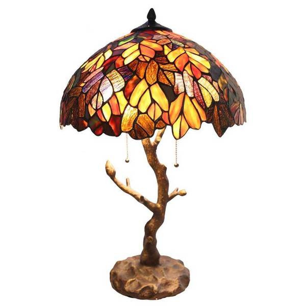 Copper Grove Eugenia Stained Glass 24.5-inch Tiffany-style Lamp with T