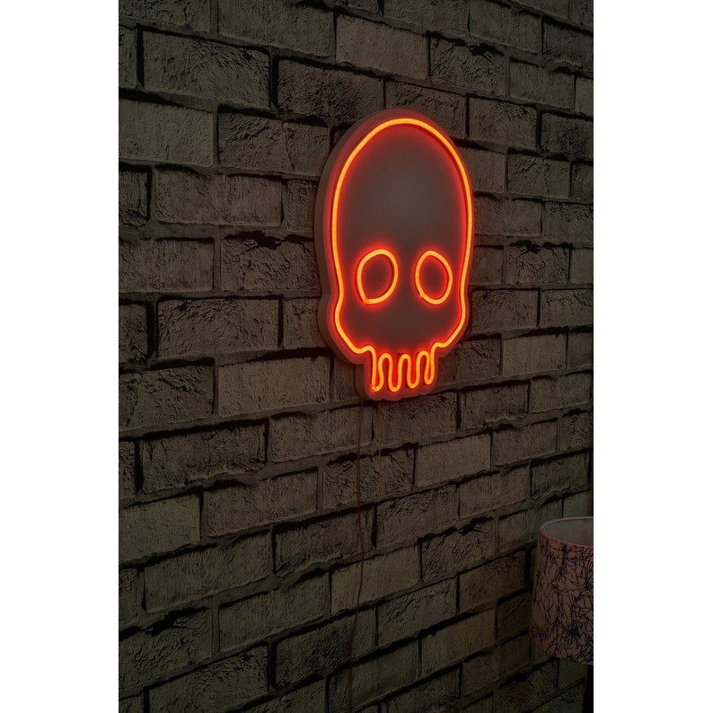 13.8 Novelty Skull Led Neon Sign Wall Décor - 0.8