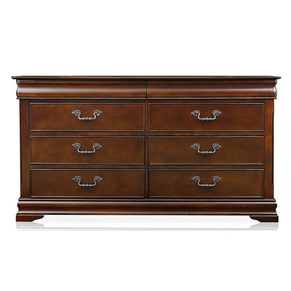 Wooden 8 Drawers Dresser in Cherry Finish - - 34443270