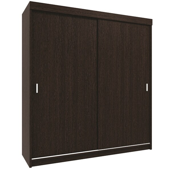 Hicksville Modern Wooden Wardrobe - Armoire - 80 Inch Wide - - 3633794