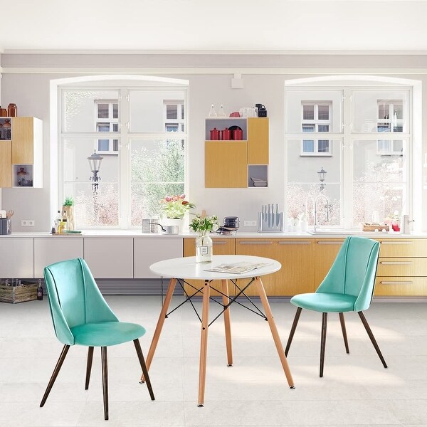 Sets of 2 velvet Modern Upholstered Side Dining Chair for Kitchen Livi