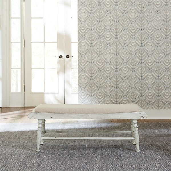 Whitney Antique Linen Bench - Overstock - 30531260