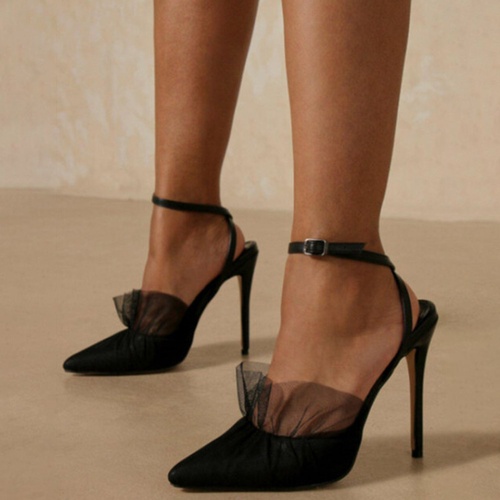 Line Style Buckle Pointed Toe Stiletto Heel Ultra High Heel