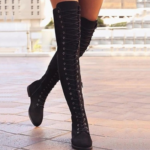 Block Heel Plain Side Zipper Round Toe Casual Boots