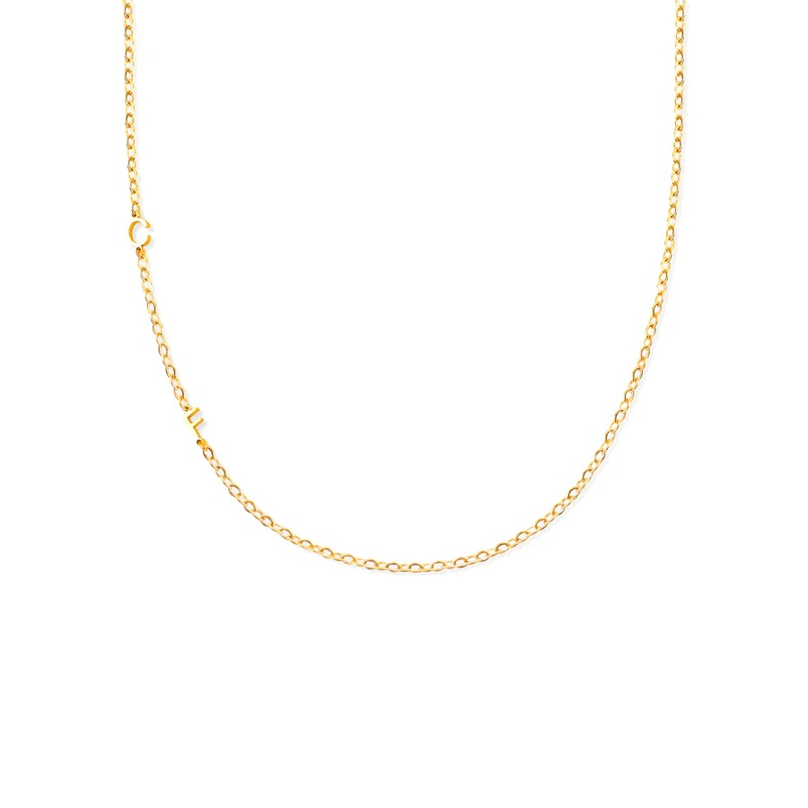 Sideways Initials Necklace