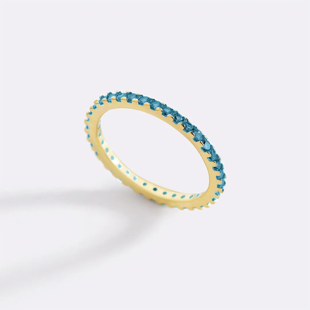 Birthstone Eternity Stacking Ring