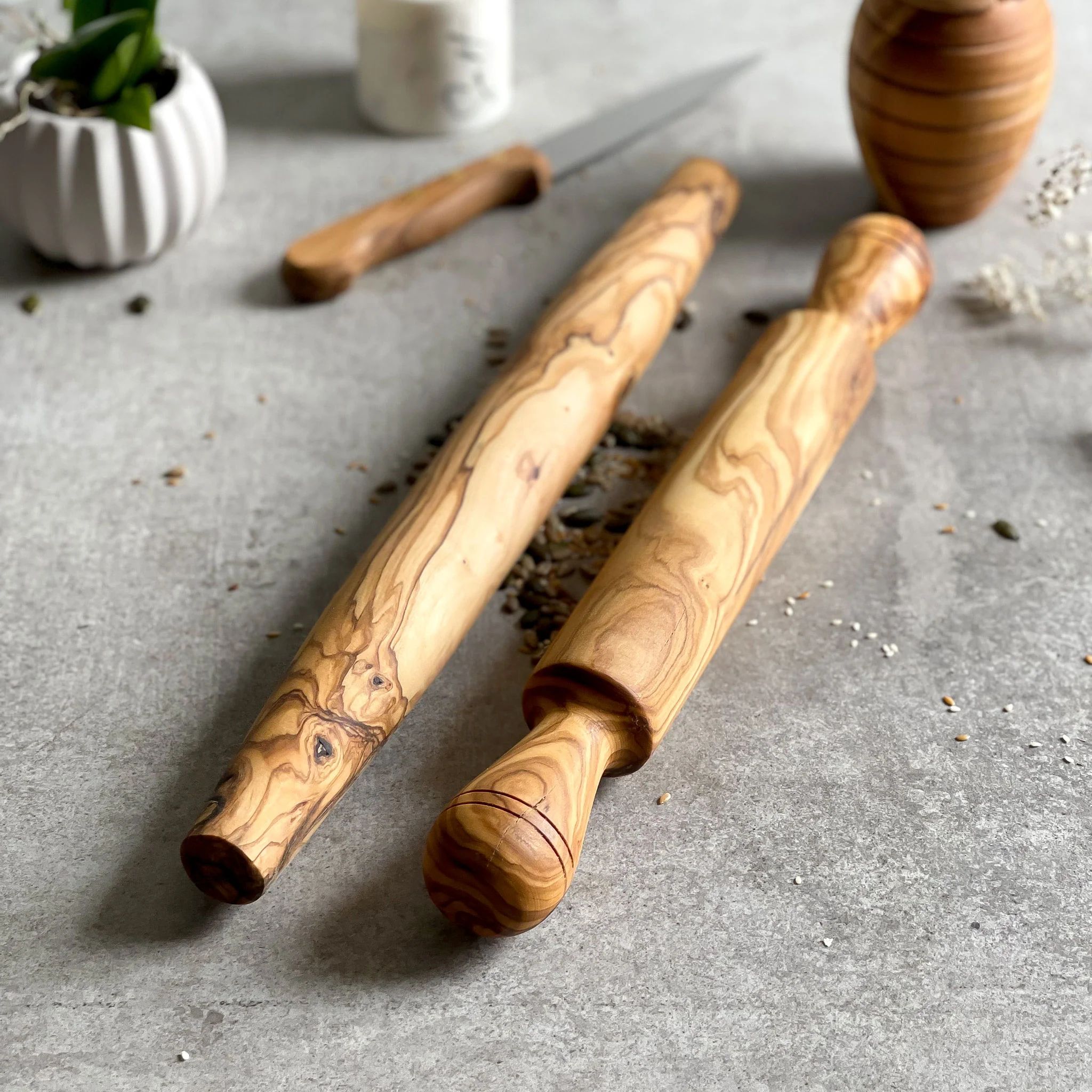 Traditional / French Olive Wood Rolling Pin