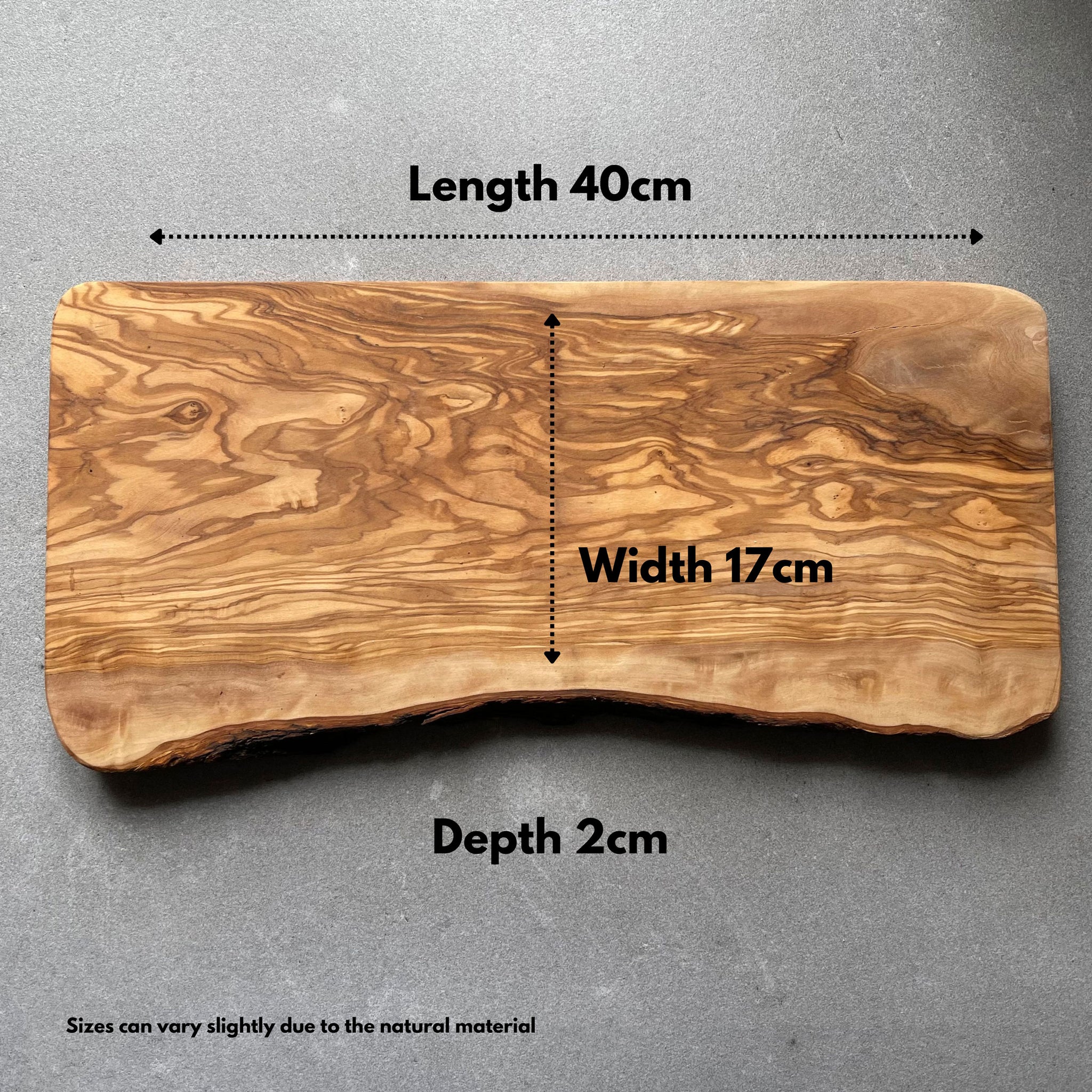 Rustic Olive Wood Cheeseboard - 40 x 17 x 2cm