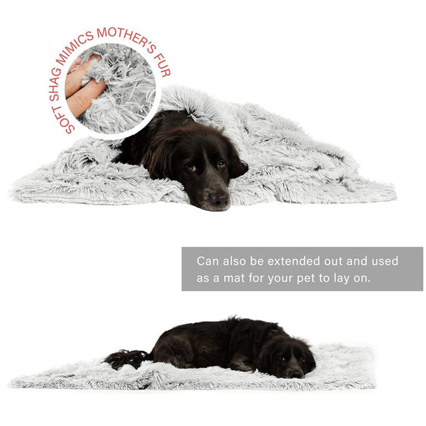 Calming Pet Throw Blanket in Shag Fur