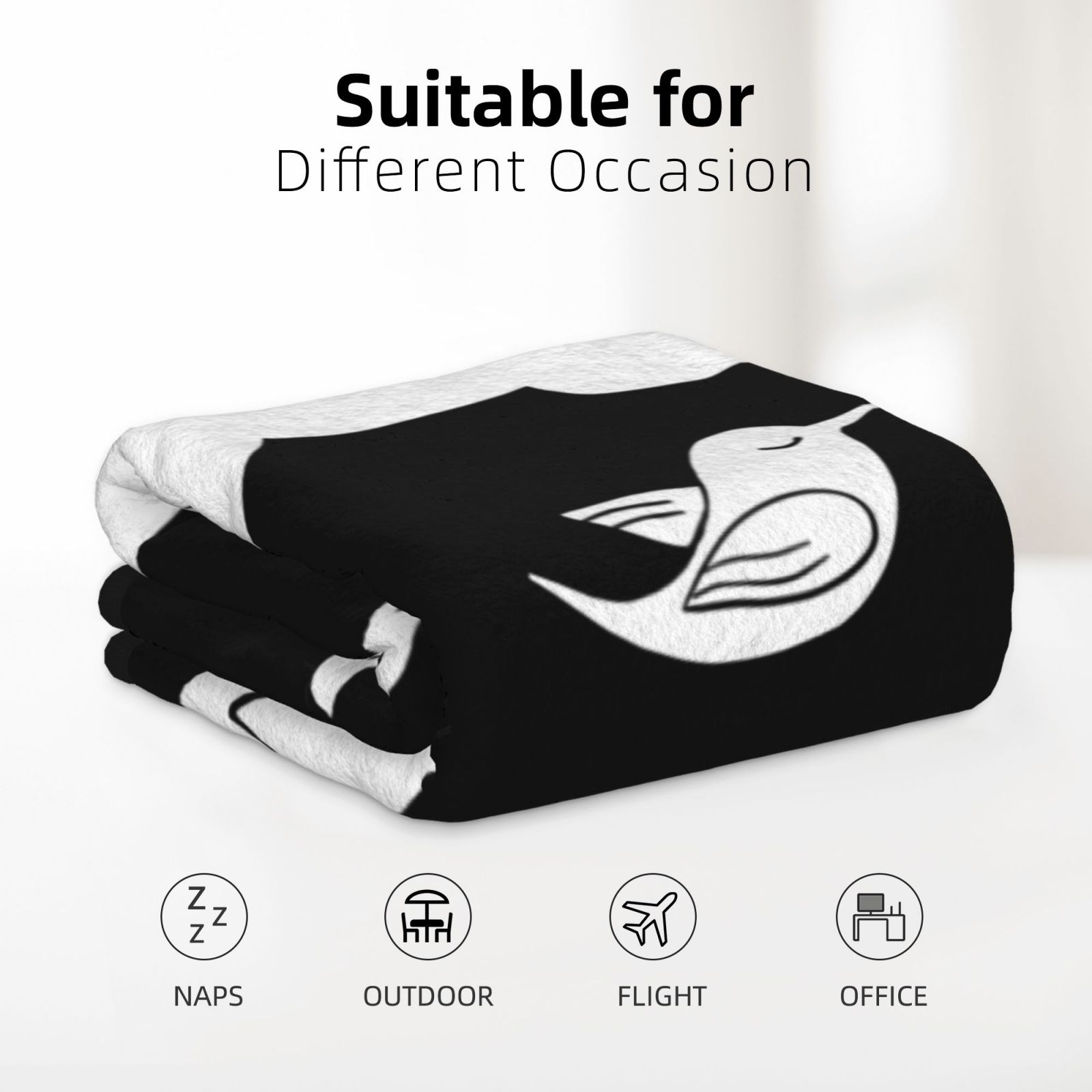 30x40in Double Sided Blanket Black 825a27e