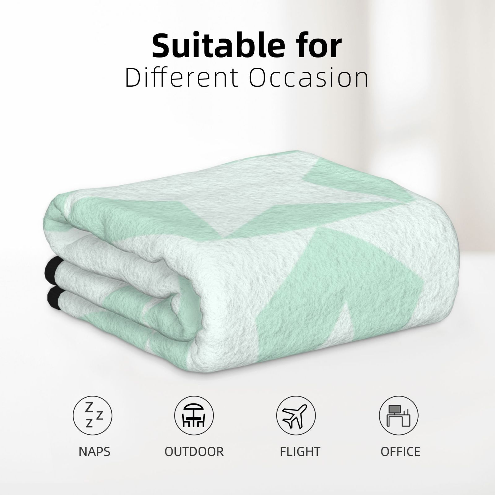 30x40in Double Sided Blanket Black 391ba1