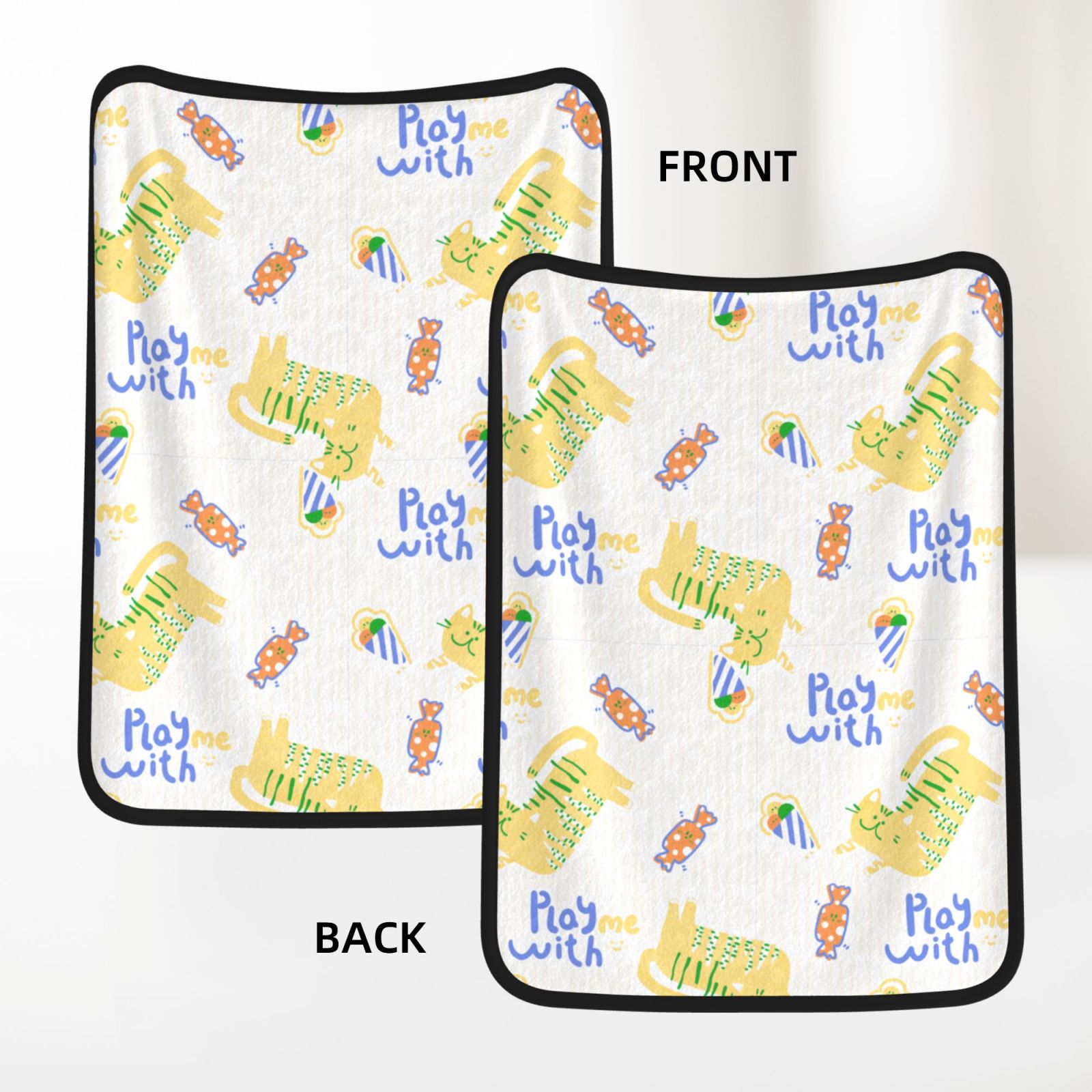 30x40in Double Sided Blanket Black d4437ab