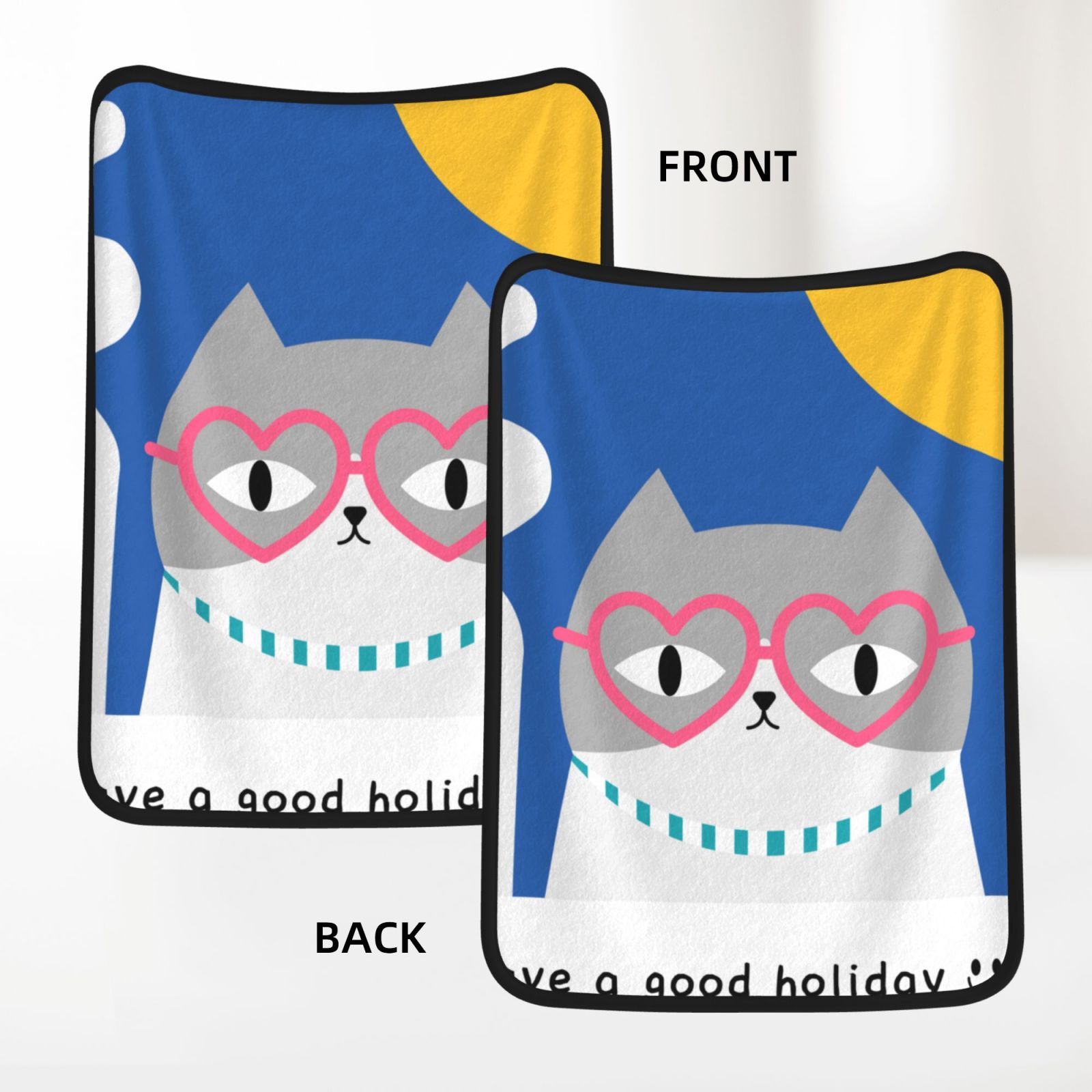 30x40in Double Sided Blanket Black f08d1c3b