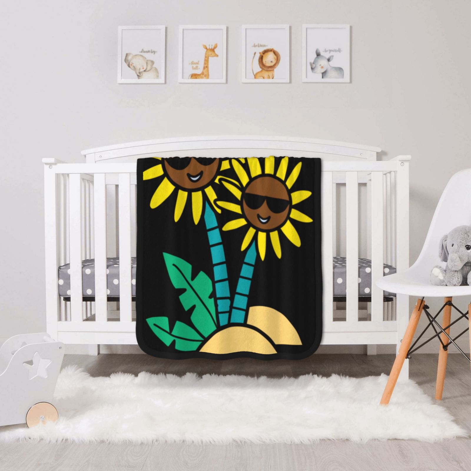 30x40in Double Sided Blanket Black 31b5a