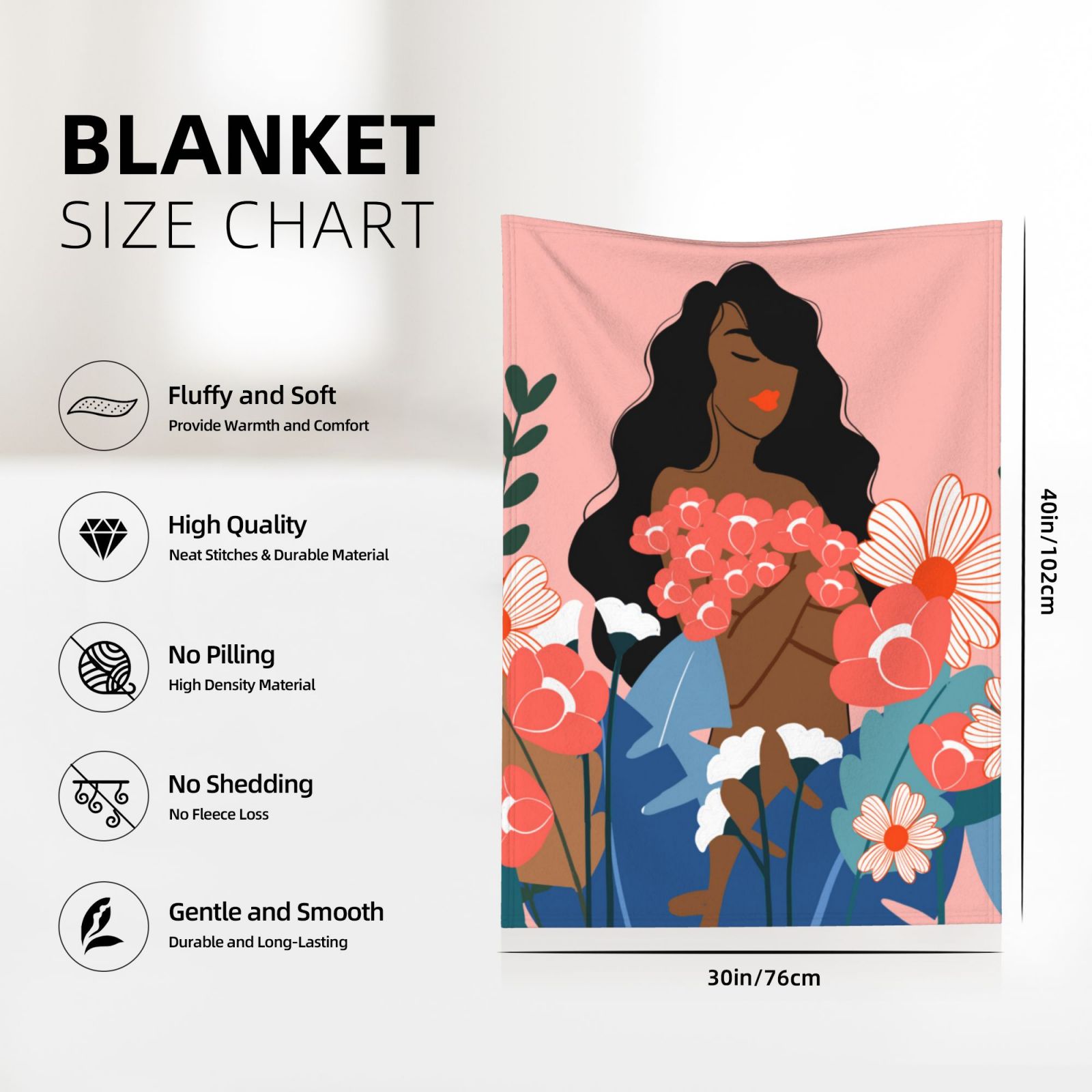 Flannel Blanket Black d5696549