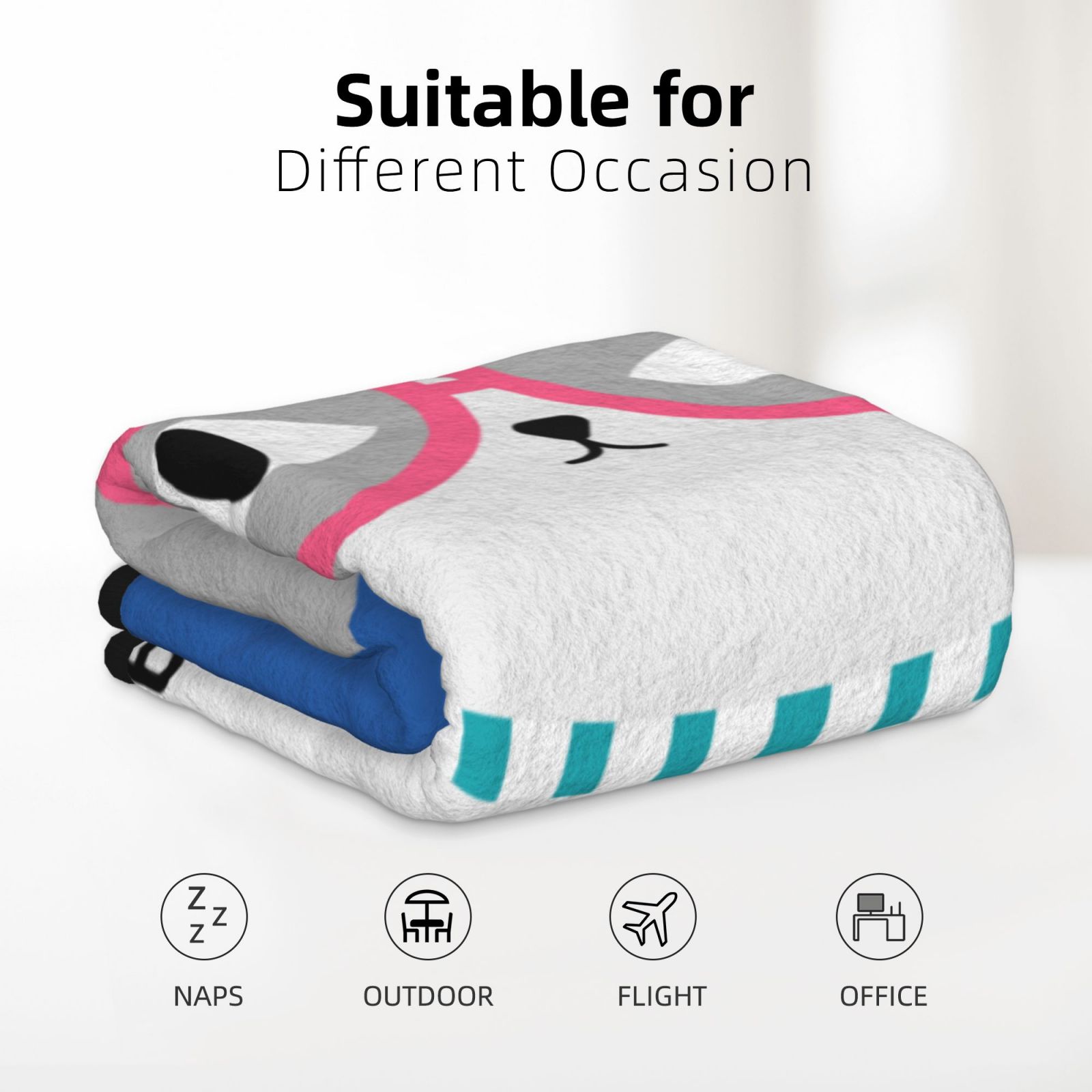 30x40in Double Sided Blanket Black f08d1c3b