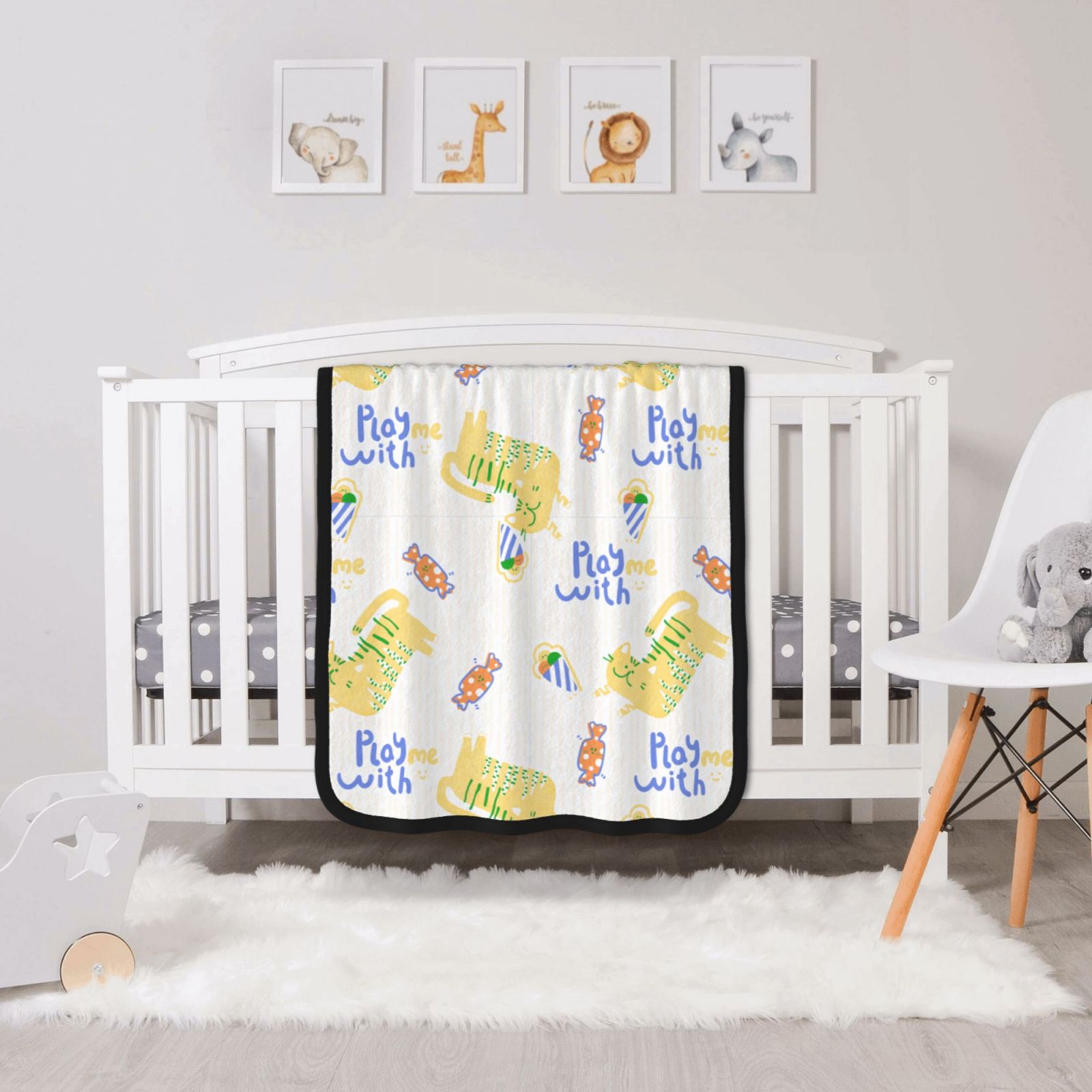 30x40in Double Sided Blanket Black d4437ab