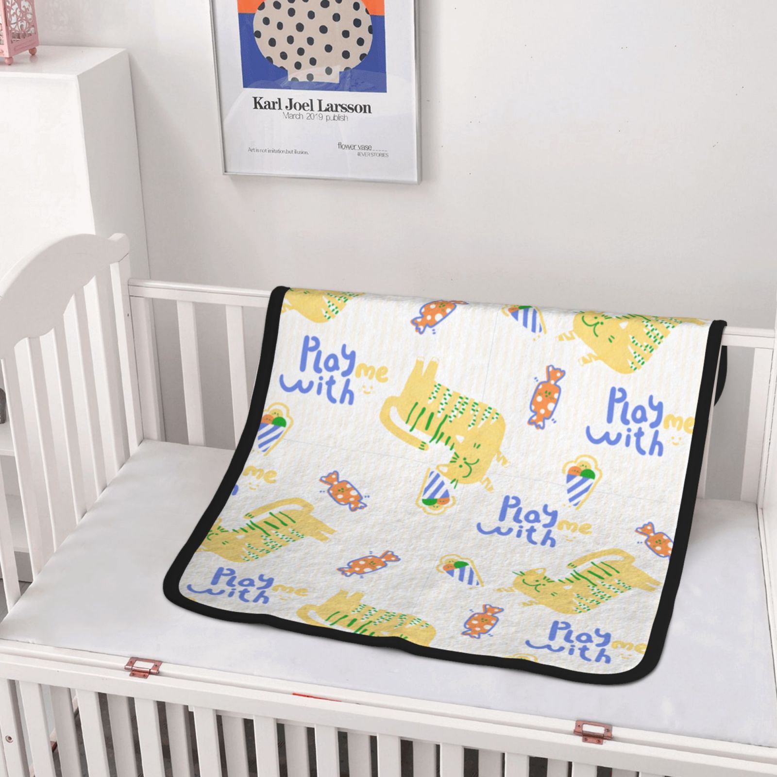 30x40in Double Sided Blanket Black d4437ab