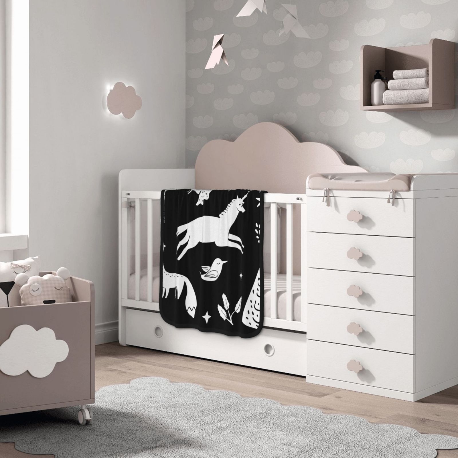 30x40in Double Sided Blanket Black 825a27e