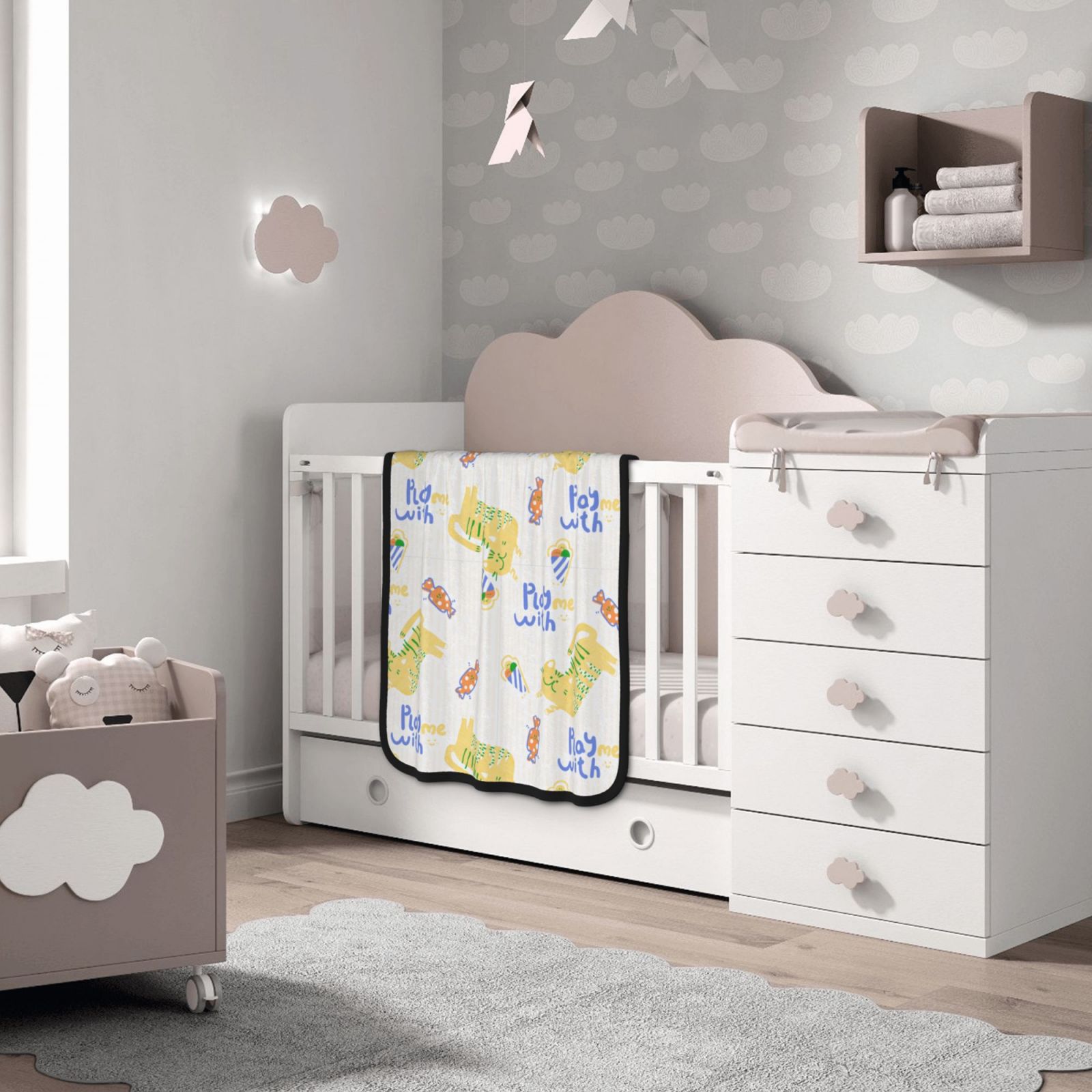 30x40in Double Sided Blanket Black d4437ab