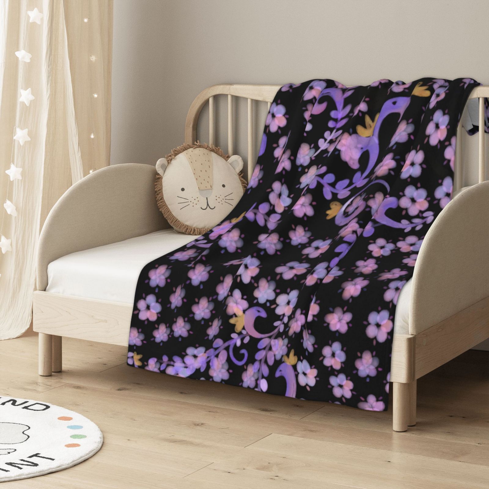 Flannel Blanket Black 705fb7