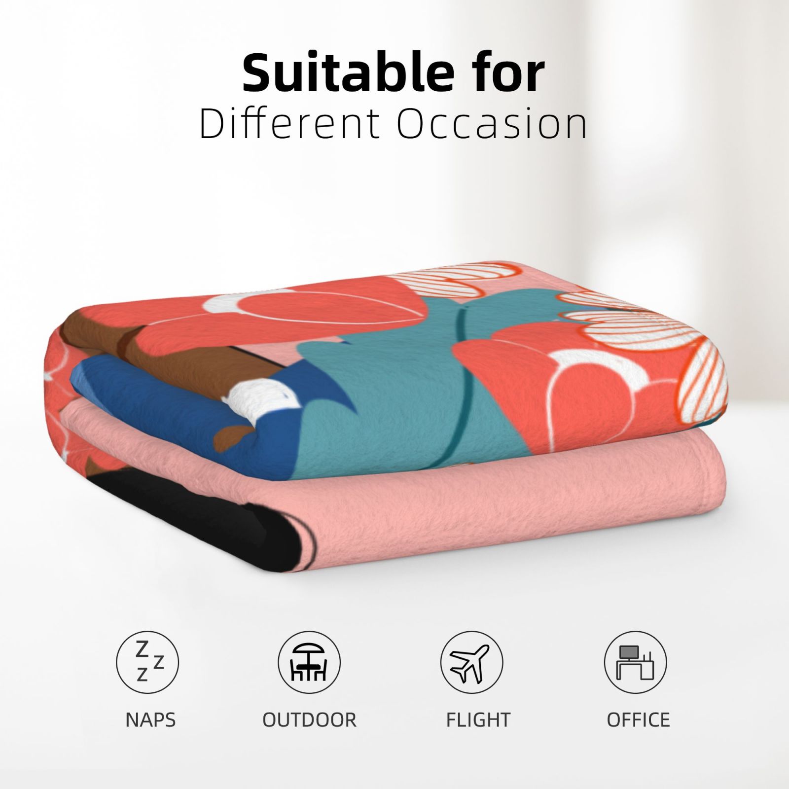 Flannel Blanket Black d5696549