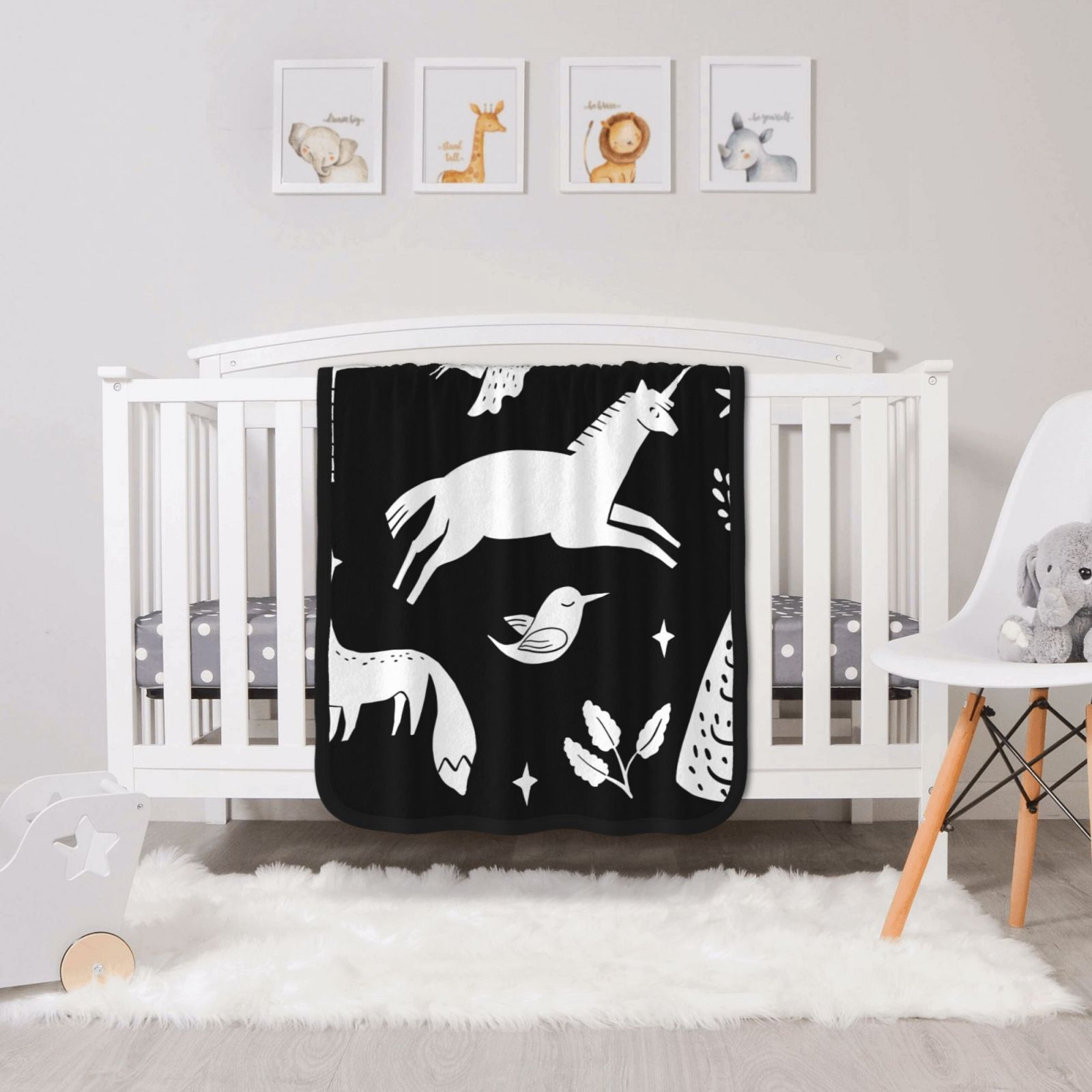 30x40in Double Sided Blanket Black 825a27e
