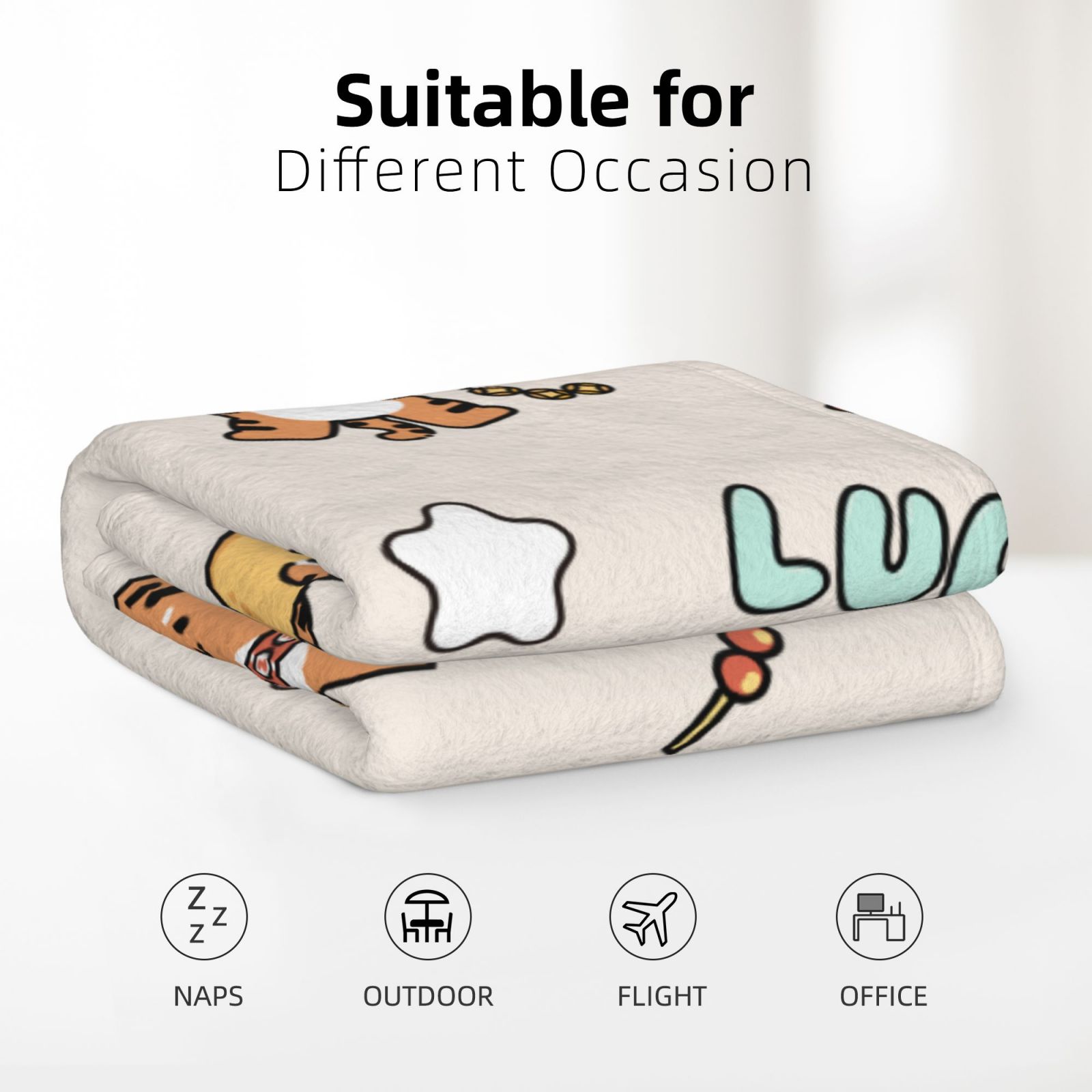 Flannel Blanket Black a1a507