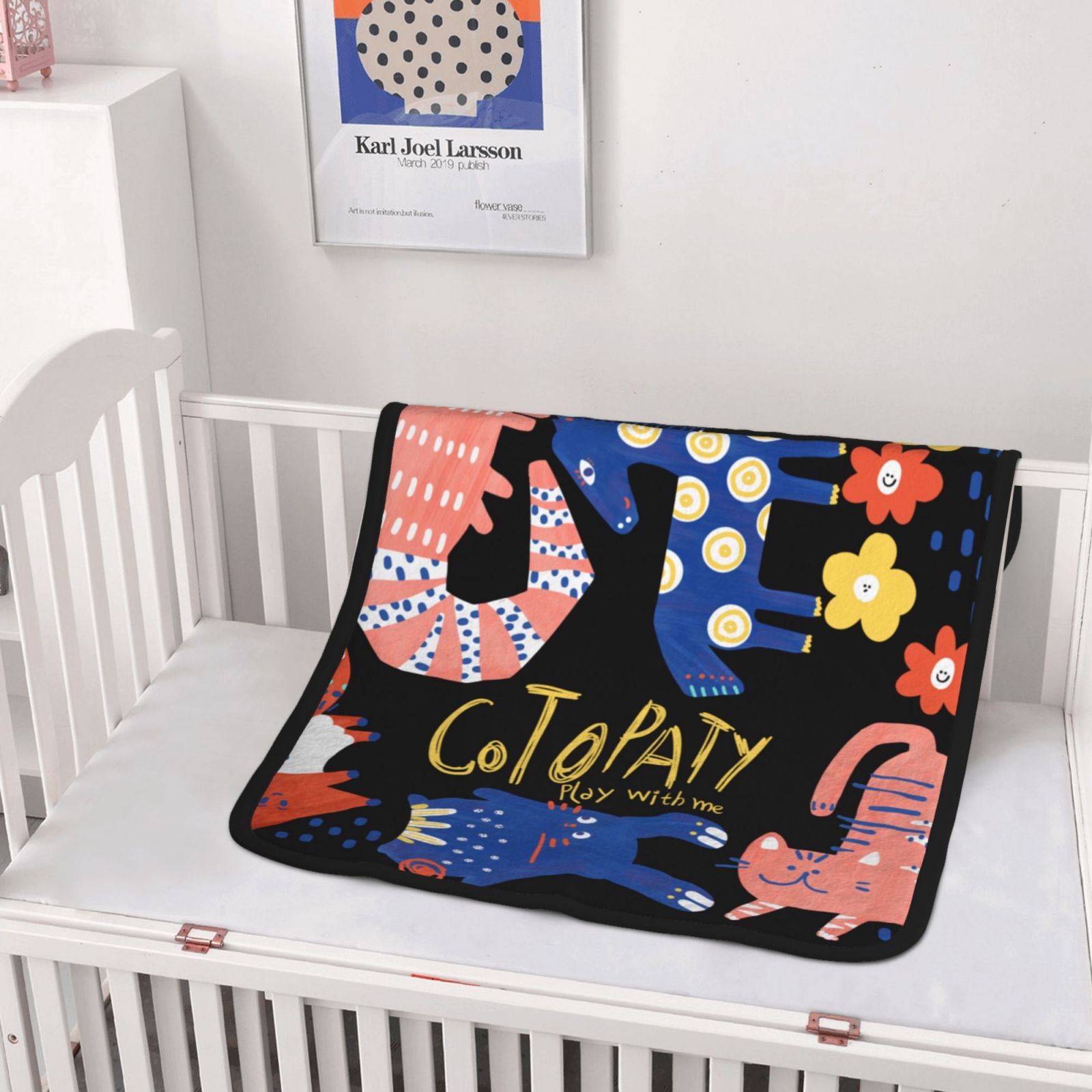 30x40in Double Sided Blanket Black 1d52690