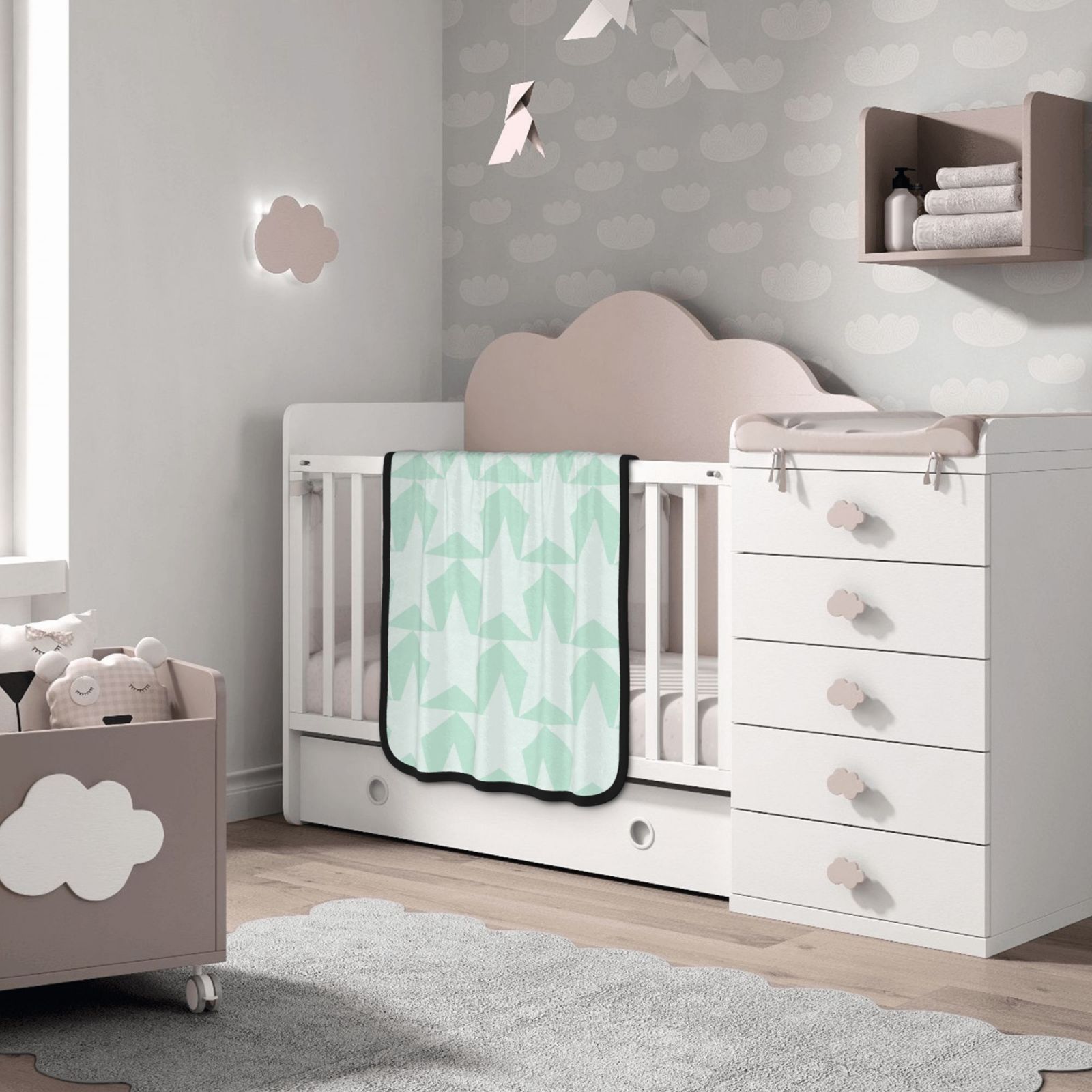 30x40in Double Sided Blanket Black 391ba1