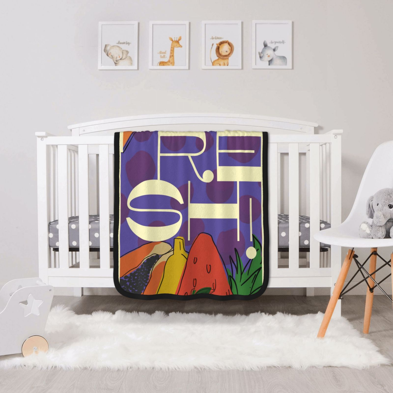 30x40in Double Sided Blanket Black de18b7