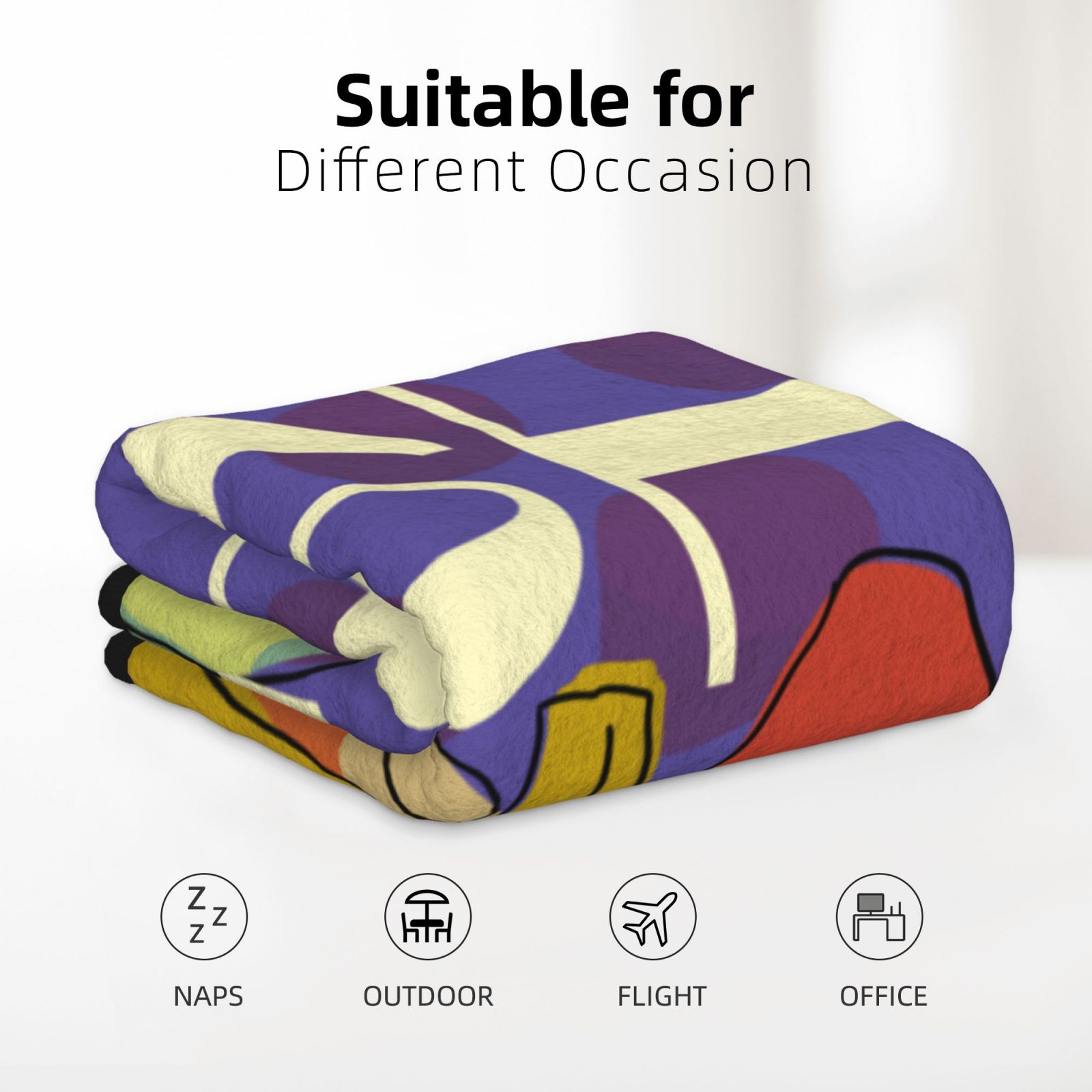 30x40in Double Sided Blanket Black de18b7