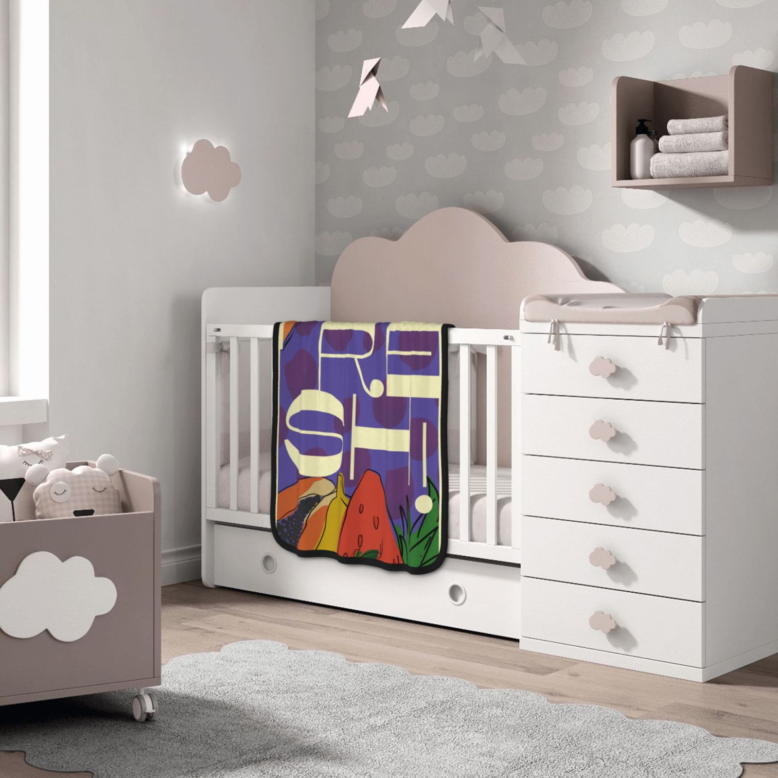 30x40in Double Sided Blanket Black de18b7