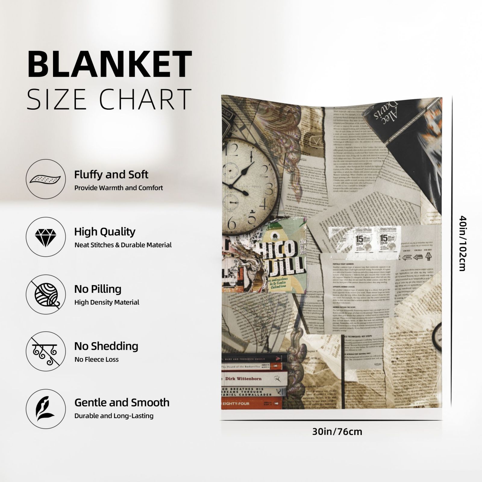 Flannel Blanket Black 635174